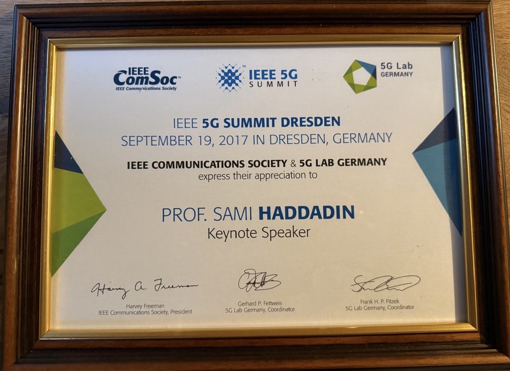 IEEE 5G Summit Dresden — Keynote Speaker